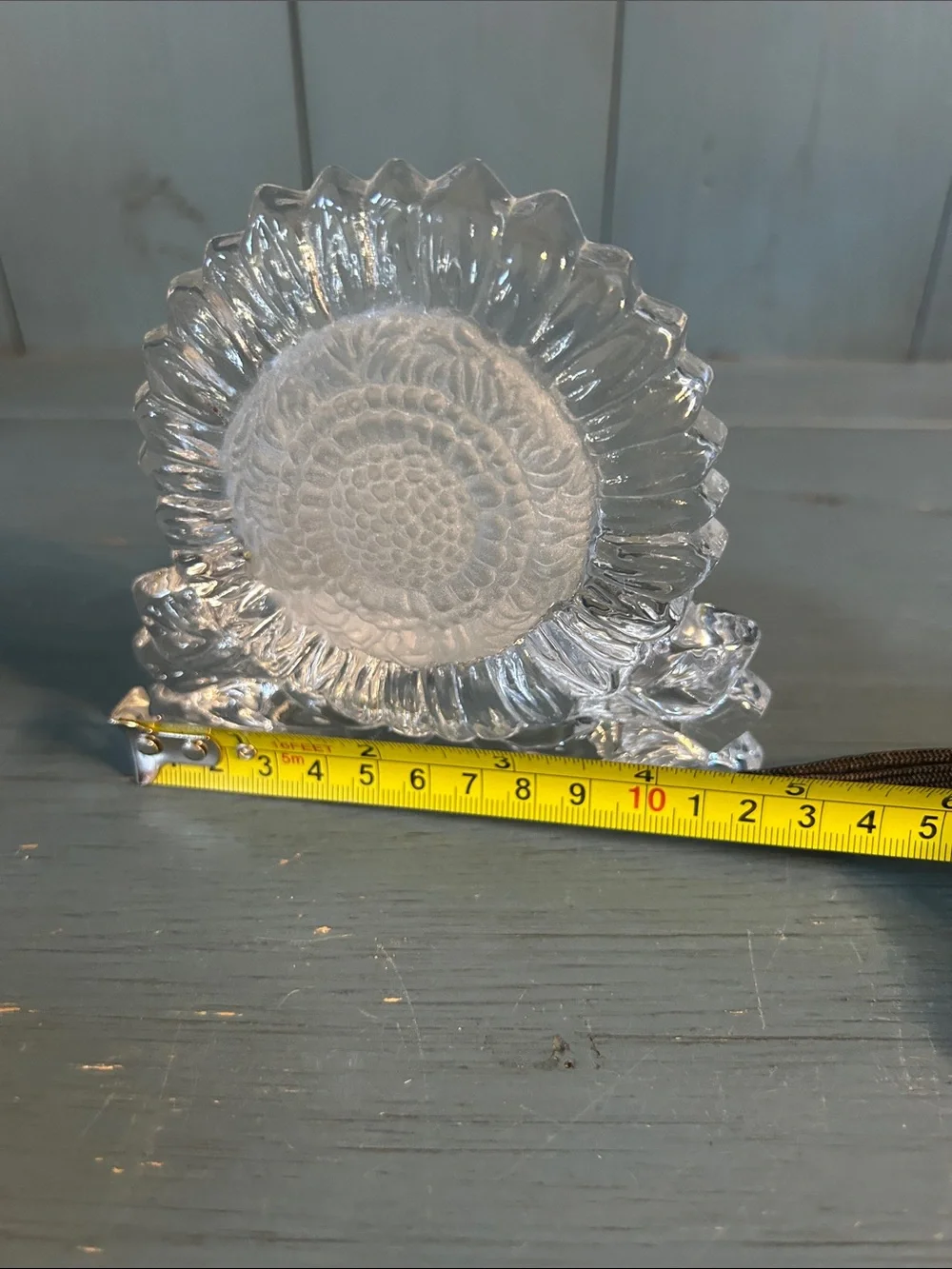 Vintage 1990’s PartyLite Clear Glass Sunflower Decorative Tealight - Home